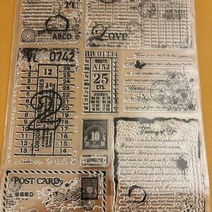 Vintage Style Clear Home Design Stamps